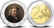 2 Euro 2 Euro munt kleur Rembrandt Zelfportret als de apostel Paulus -