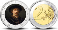 2 Euro 2 Euro munt kleur Rembrandt Zelfportret -