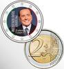 2 Euro 2 Euro munt kleur Silvio Berlusconi -