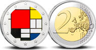 2 Euro 2 Euro munt kleur Mondriaan - Compositie -