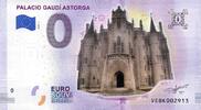 0 Euro 0 Euro biljet Spanje 2018 - Palacio Gaudi Astorga - KLEUR -