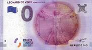 0 Euro 0 Euro biljet Frankrijk 2016 - Leonard de Vinci - Homme de vitruve -