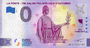 0 Euro 0 Euro biljet Frankrijk 2022 - La Poste -Salon Philatélique -