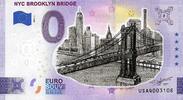 0 Euro 0 Euro biljet USA 2023 - NYC Brooklyn Bridge KLEUR -