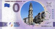 0 Euro 0 Euro biljet Portugal 2023 - Torre dos Clerigos KLEUR -