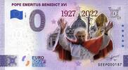 0 Euro 0 Euro biljet Italië 2023 - Pope Eemeritus Benedict XVI KLEUR -