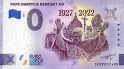 0 Euro 0 Euro biljet Italië 2023 - Pope Eemeritus Benedict XVI -