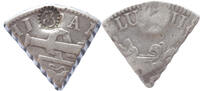 reaal Curaçao Driekantje van 3 reaal ca. 1815 -