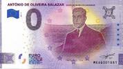 0 Euro 0 Euro biljet Portugal 2021 - António de Oliveira Salazar -