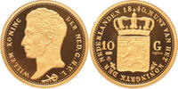 10 gulden goud Replica 10 gulden goud 1840 in Verguld Zilver -