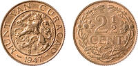 2½ Cent 2½ Cent Curacao 1948 kwaliteit -