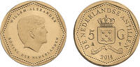 5 Gulden 5 Gulden Willem-Alexander abs Nederlandse Antillen jaar 2014 -