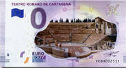 0 Euro 0 Euro biljet Spanje 2019 - Teatro Romano de Cartagena KLEUR -