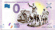 0 Euro 0 Euro biljet Spanje 2019 - Don Quijote y Sancho Panza KLEUR -