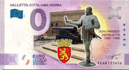0 Euro 0 Euro biljet Malta 2021 - Valletta Citta Umilissima KLEUR -