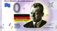 0 Euro 0 Euro biljet Duitsland 2019 - Willy Brandt - 50 jahre Kanzler KLEUR -