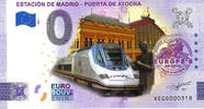 0 Euro 0 Euro biljet Spanje 2022 - Estacion de Madrid - Puerta de Atocha KLEUR -