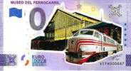 0 Euro 0 Euro biljet Spanje 2022 - Museo del Ferrocarril KLEUR -