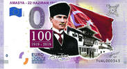 0 Euro 0 Euro biljet Turkije 2019 - Amasya KLEUR -