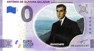 0 Euro 0 Euro biljet Portugal 2021 - António de Oliveira Salazar KLEUR -