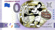0 Euro 0 Euro biljet Malta 2024 - Steamboat Willie KLEUR -