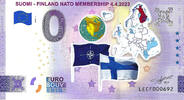 0 Euro 0 Euro biljet Finland 2023 - Suomi - Finland Nato Membership KLEUR -