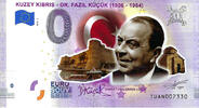 0 Euro 0 Euro biljet Turkije 2019 - Kuzey Kibris KLEUR -