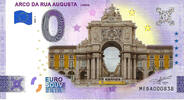 0 Euro 0 Euro biljet Portugal 2022 - Arco da Rua Augusta Lisboa KLEUR -