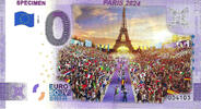 0 Euro 0 Euro biljet Specimen 2021 - Paris 2024 II KLEUR -