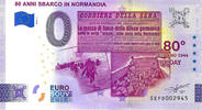0 Euro 0 Euro biljet Italië 2024 - 80 Anni Sbarco in Normandia -