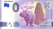 0 Euro 0 Euro biljet Duitsland 2023 - Zoo Berlin Neushoorn -