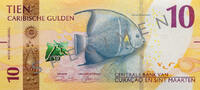 10 Gulden Bankbiletten Caribische Guldens - 10 Gulden Gray Angelfish -