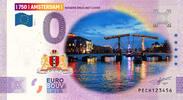 0 Euro 0 Euro biljet Nederland 2025 - Amsterdam VII Magere Brug met Carré KLEUR -