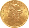 20 dollars USA 20 dollars 1899s PCGS AU58 -