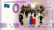 0 Euro 0 Euro biljet Nederland 2025 - 80 Jaar Vrede en Vrijheid KLEUR -