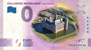 0 Euro 0 Euro biljet Nederland 2025 - Hollandse waterlinies KLEUR -