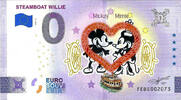0 Euro 0 Euro biljet Malta 2025 - Steamboat Willie KLEUR -
