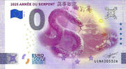 0 Euro 0 Euro biljet Frankrijk 2025 - Année du Serpent -