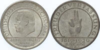 5 Mark Germany Weimar Hindenburg 5 Mark silver 1929 J -