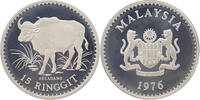15 Ringgit Malaysia 15 Ringgit 1976 Malaysian Gaur silver -