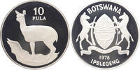 10 Pula Botswana 10 Pula Klipspringer 1978 silver -
