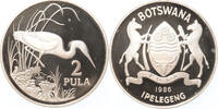 2 Pula Botswana 2 Pula 1986 Wildlife Series Slaty Egret silver -