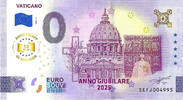 0 Euro 0 Euro biljet Vaticaan 2025 - Vaticano Anno Giubilare 2025 ANNIVERSARY -