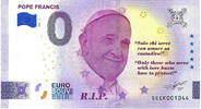 0 Euro 0 Euro biljet Vaticaan 2025 - Pope Francis R.I.P. -