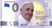 0 Euro 0 Euro biljet Vaticaan 2025 - Pope Francis R.I.P. KLEUR -
