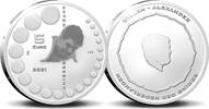 Zilveren Herdenkingsmunten 5 euro Anton Geesink 5 euro verzilverd 2021 herdenkingsmunt UNC -