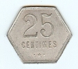 Reunion 25 Centimes Token -