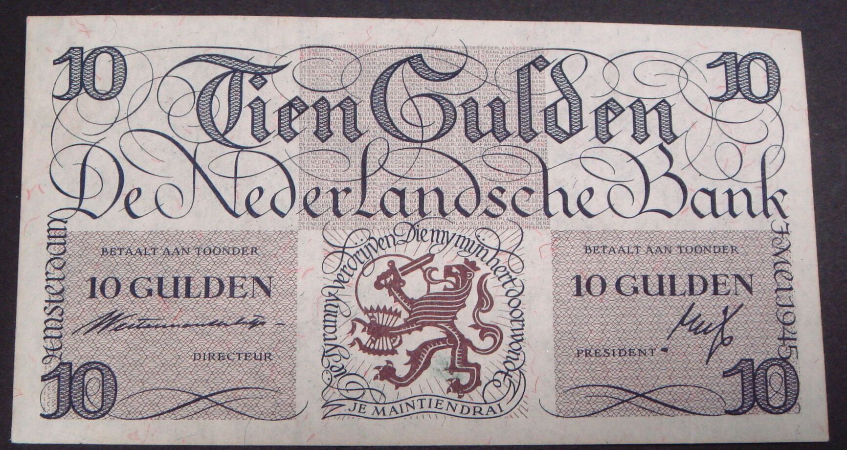 Niederlande 10 Gulden 1945 EF. Niederlande 10 Gulden 1945 EF.