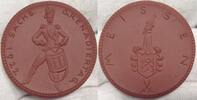 Meissner Porzellanmedaillen Medaille Meissen Auf den sächsischen Grenadiertag / Braun.#23 -