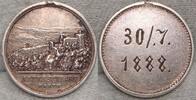 Baden-Durlach  Friedrich I. Silbermedaille 1888 Auf das alte Schloss / 30.7.1888.#24 Tiny mount mark, very fine